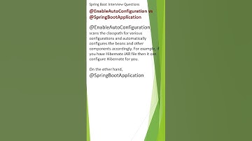 @EnableAutoConfiguration vs @SpringBootApplication #javacodinginterview #springboottutorial