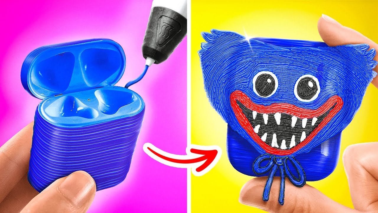 ⁣GEWELDIGE 3D-PEN vs SMELTLIJMHACKS || Huggy Wuggy-koffer! Slimme DIY-ideeën voor ouders door 123 GO!