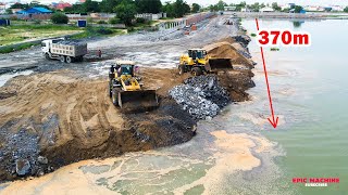 Upgrading the Road Construction Progressing with the Help of Heavy Trucks and Wheel Loader!