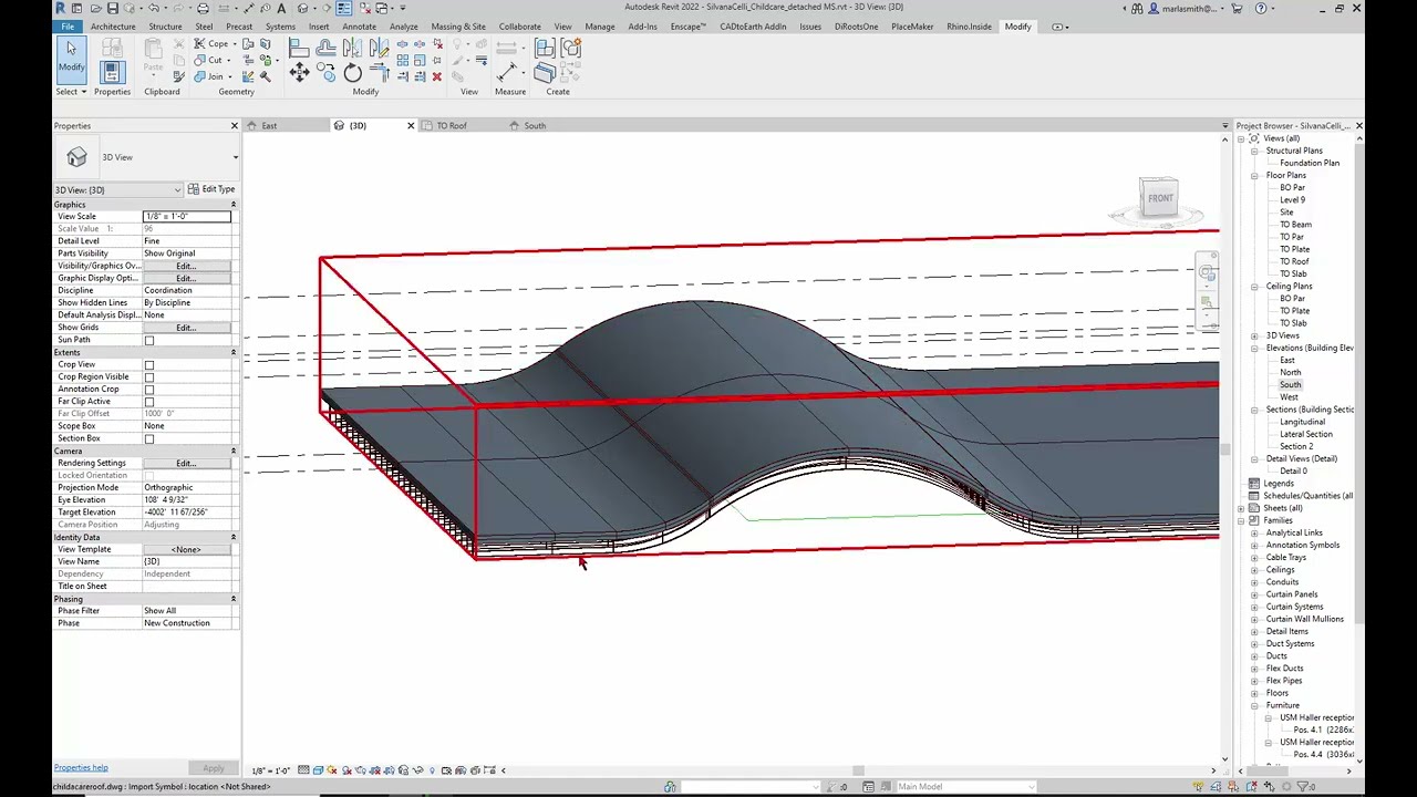 SilvanaC Curved Roof Beam 02 Model in Place Structural Framing YouTube