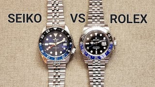 Seiko GMT Vs Rolex GMT - Comparison: SSK003 vs 126710BLNR Batgirl