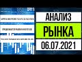 Анализ рынка 06.07.2021 / Нефть, Газ, налоги и бумаги РФ и сделки