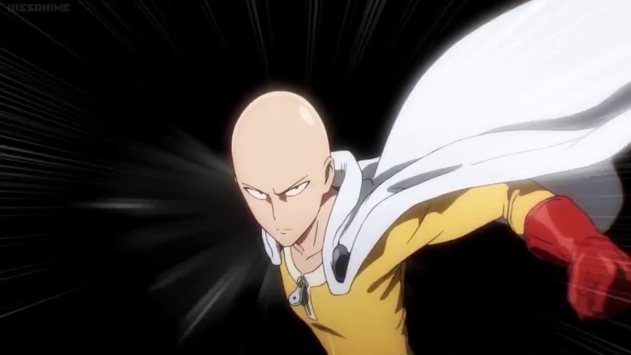 One punch man opening. Ванпанчмен Сайтама удар. Сайтама опенинг. Сайтама с пакетом. Сайтама смерть.