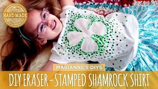 Eraser-Stamped Shamrock T-Shirt - HGTV Handmade