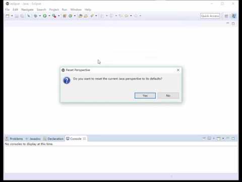 how to reset eclipse perspective menu