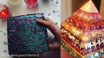 Epoxy Resin Pyramid - Resin Art with Glitter and Fairy Lights!! Just4youonlineUK