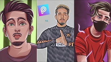 How To Make Scout Vector Logo On Picsart in just 1 click 🔥- PicsArt Cartoon portrait tutorial