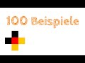 Lerne Deutsch:  100 Beispiele ( 50 Sätze  ) + Übersetzung in den Untertiteln