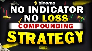 Binomo No Indicator No Loss Compounding Strategy / Live Trading