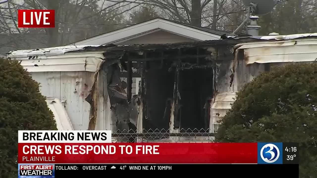 Firefighters battle fire in Plainville