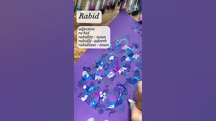 'Rabid' Word Definition & Pronunciation | Satisfying Drawing | #dictionary #newwordsdaily #art