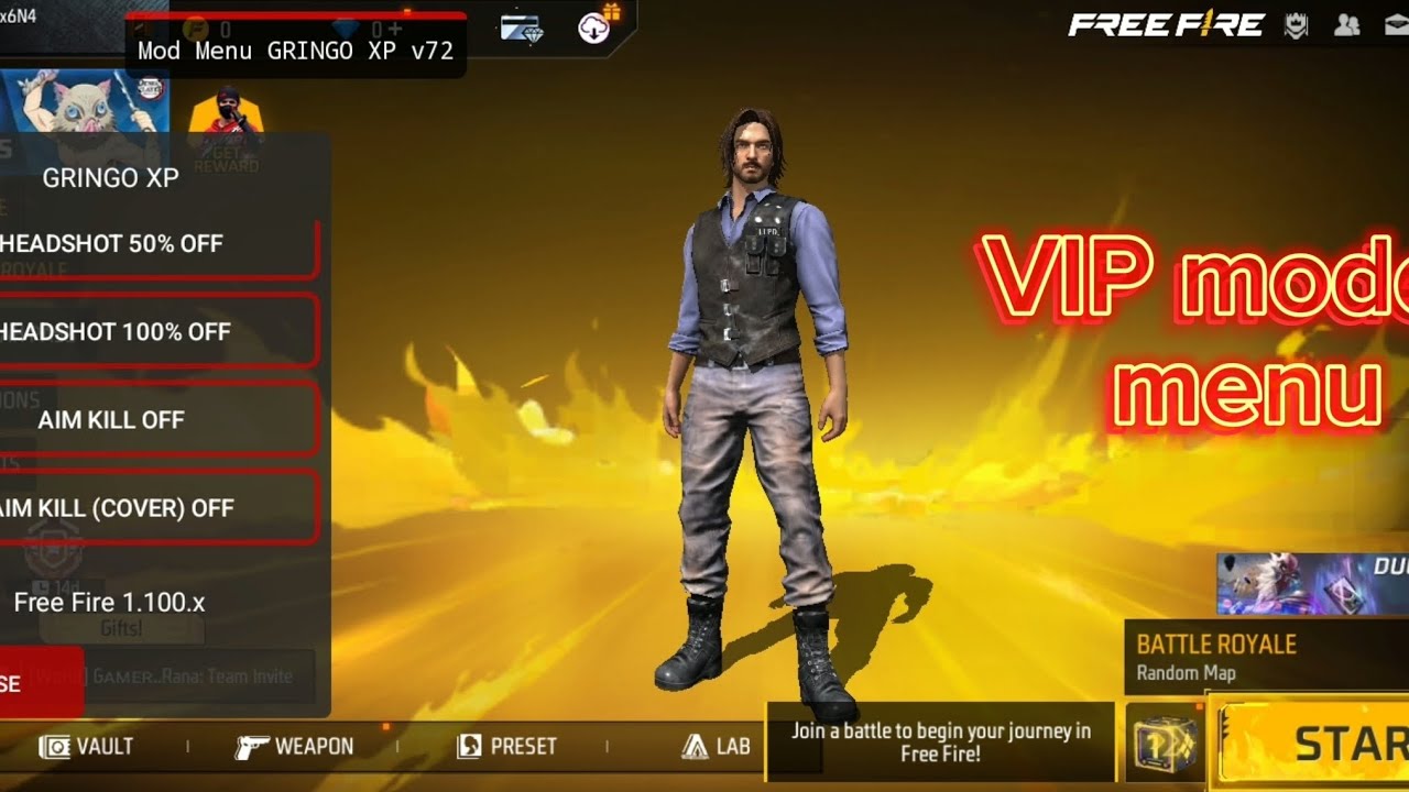 apk mod menu free fire 2022