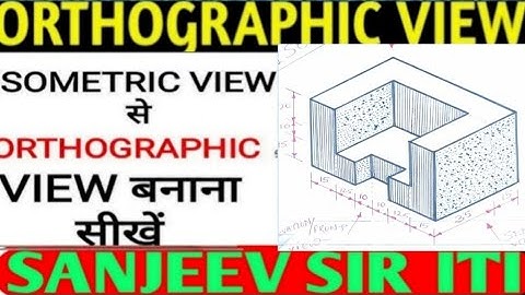 How To Draw Orthographic view in 3rd Angle and 1st Angle Proj in Engineering drawing #SANJEEVSIRITI#