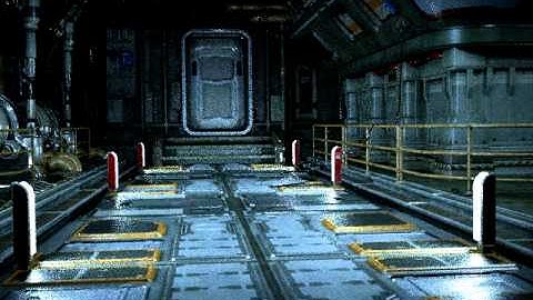 Octane Render: sci-fi interior real-time photorealistic rendering test