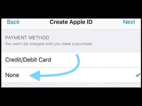 Apple ID შექმნა საბანკო ბარათის გარეშე