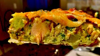 Crustless Salmon And Broccoli Quiche