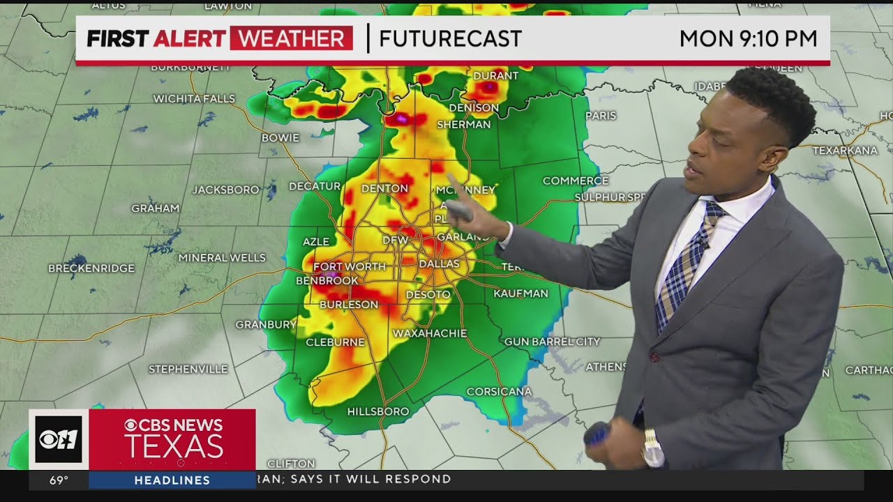 Strong, severe storms possible Monday night - YouTube