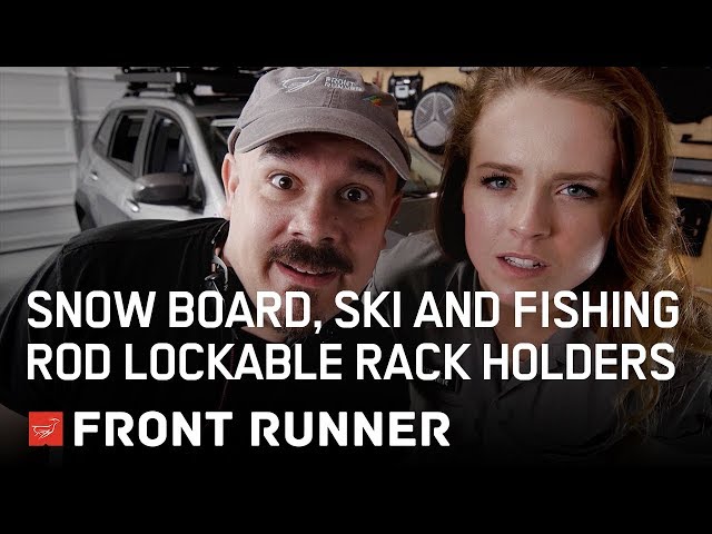 SNOW BOARD, SKI and FISHING ROD LOCKABLE RACK HOLDERS - by Front