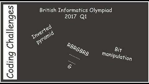 British Informatics Olympiad (BIO) 2017 Q1 Bit manipulation