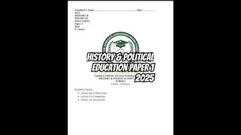 History & Political education Paper 1 2025 #katedapp #exam #education