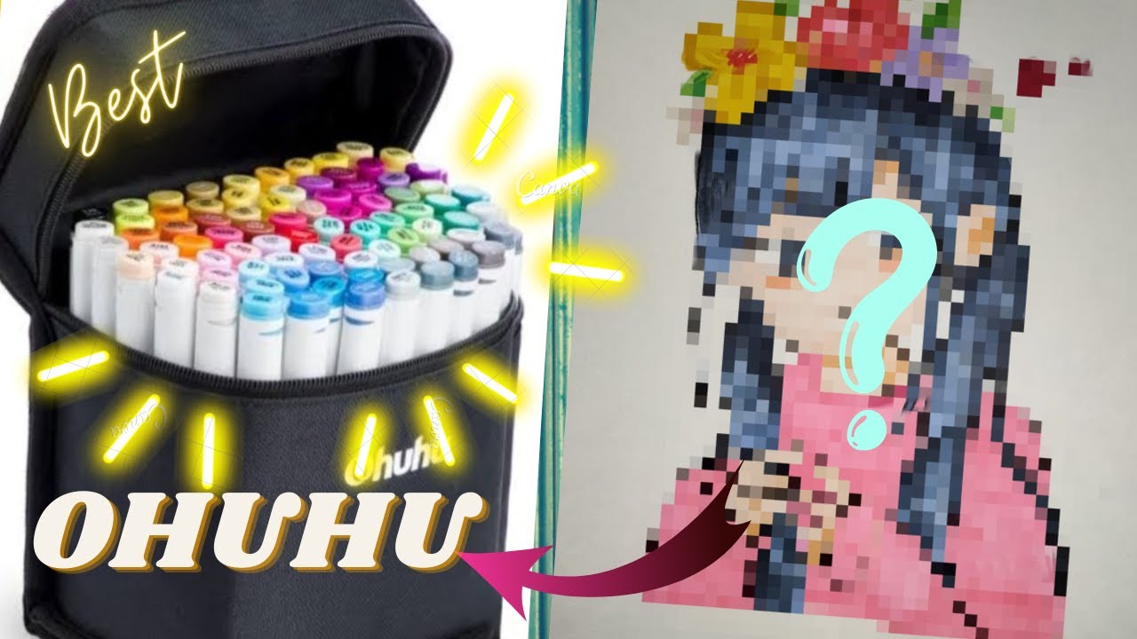 OHUHU MARKER UNBOXING, REVIEW & DRAWING TEST. 