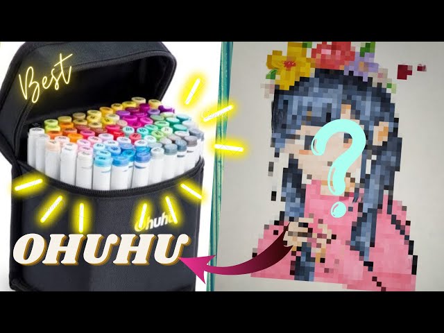 OHUHU MARKER UNBOXING, REVIEW & DRAWING TEST. 