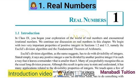 10th class maths |Chapter 1💁‍♀️|Real Numbers 🙋‍♂️|Introduction|