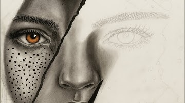 Half Face Realism Drawing | Nose, Lips & Shadows Tutorial (Part 2)