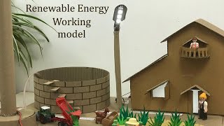 Agriculture model using wind energy for science projects | Wind turbine & street lamp working model