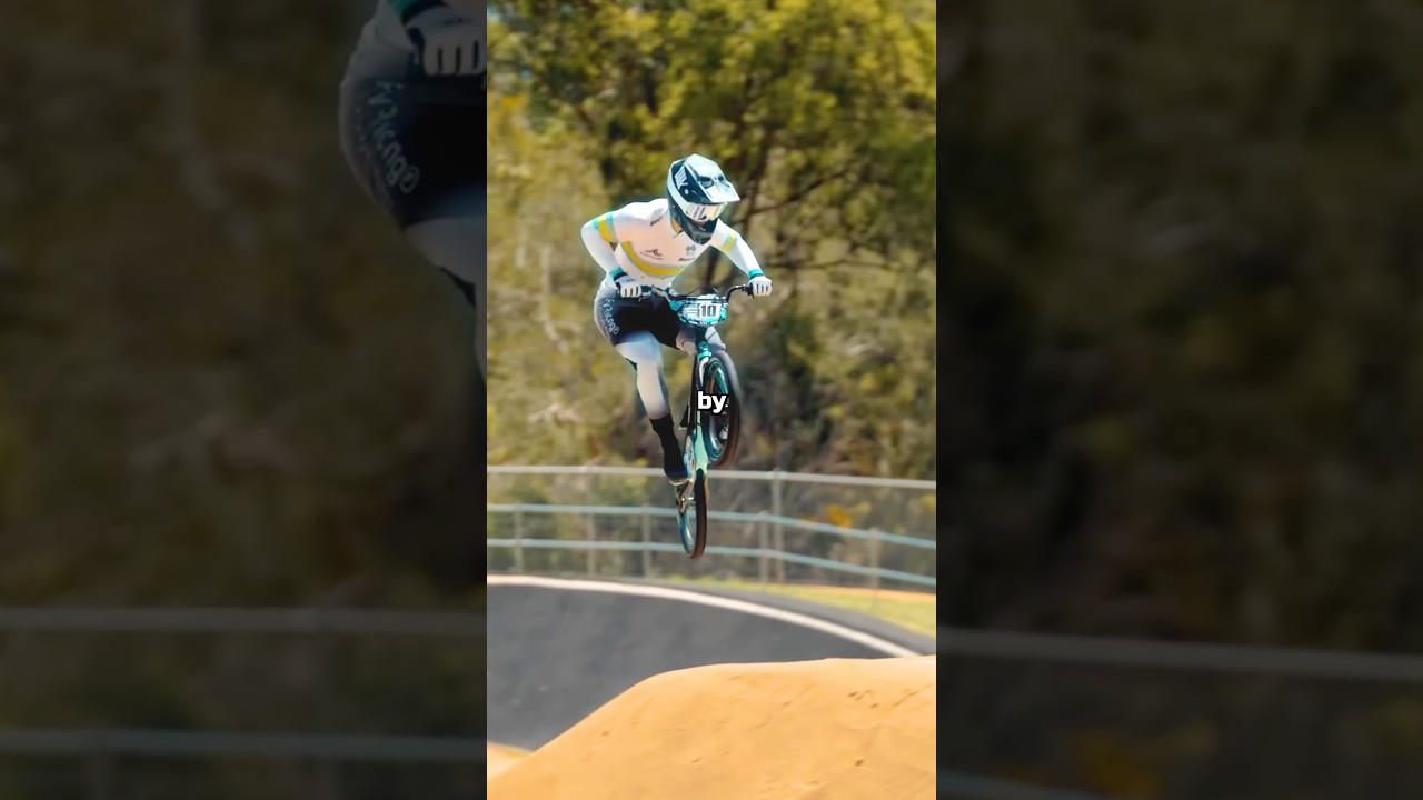 Mountain bike vs bmx bike on a racetrack  👀