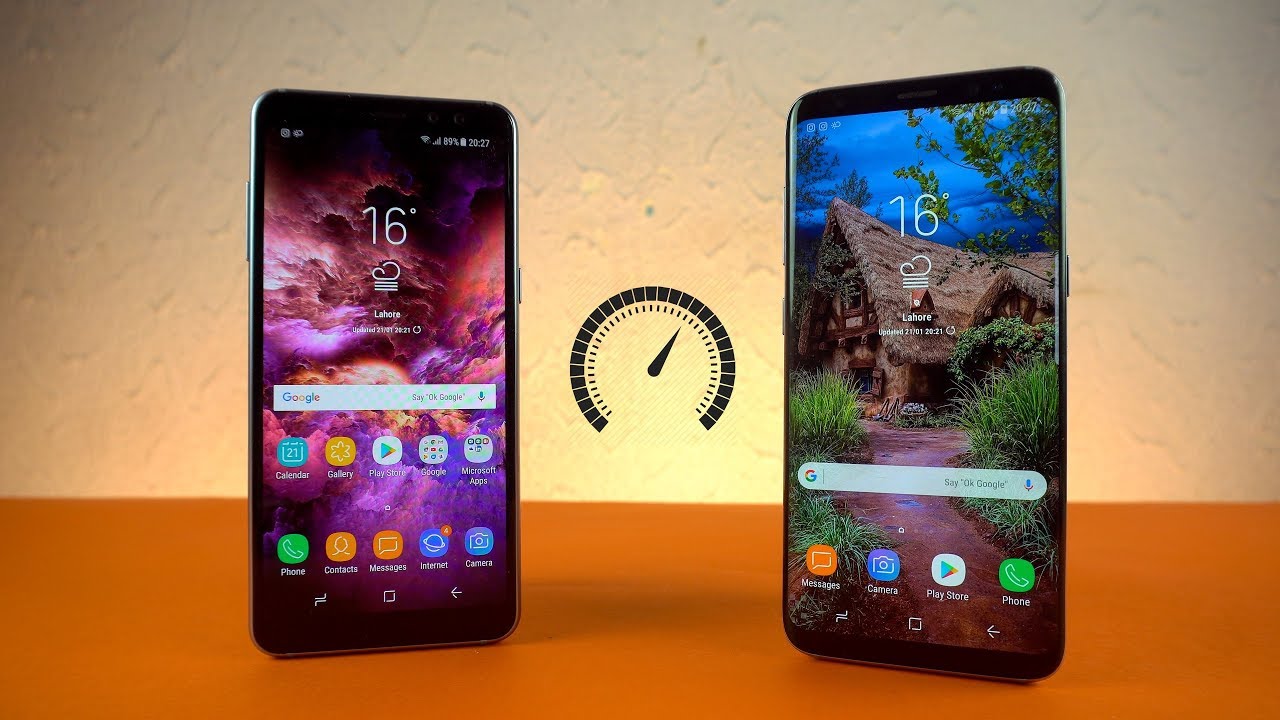 Samsung Galaxy A8 2018 y Samsung Galaxy S8 - ¡Prueba de velocidad!