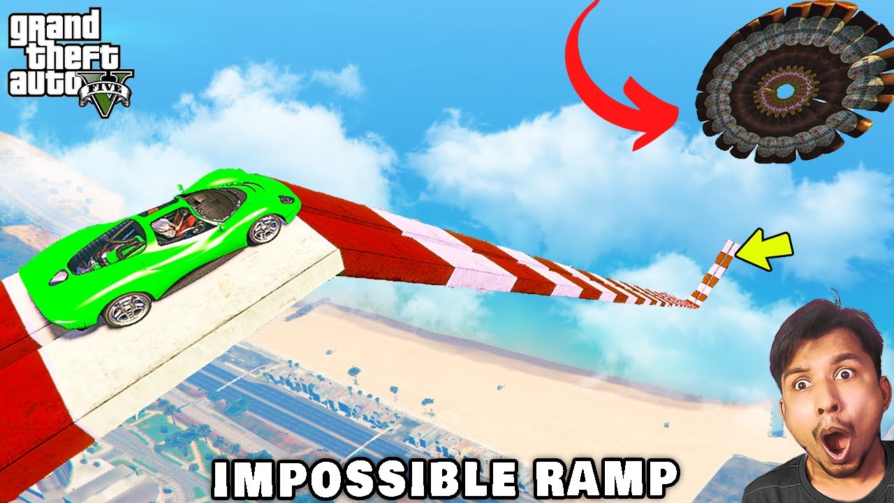 MEGA RAMP KA IMPOSSIBLE GTA 5 PAKOUR RACE 15 YouTube