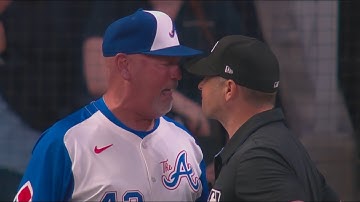 Brian Snitker and Matt Olson Get Ejected for Arguing a Questionable Batter