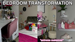 EXTREME ROOM MAKEOVER! Aesthetic Tiktok/Pinterest Inspired Bedroom Transformation
