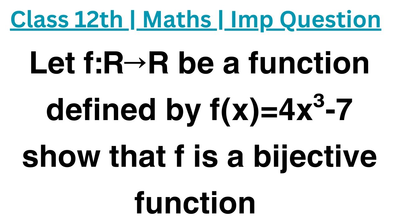 Let F R R Be A Function Defined By F x 4x 7 Show That F Is A let-f-r-r-be-a-function-defined-by-f-x-4x-7-show-that-f-is-a