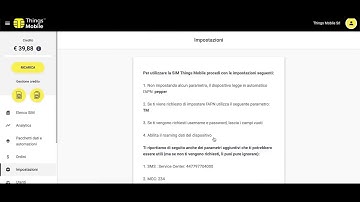Things Mobile: Come attivare una SIM IoT e M2M dal Portale / Piattaforma Cloud IoT