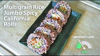 Rice jumbo spicy california roll ...