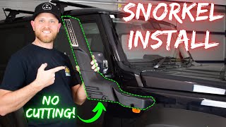 Suzuki Jimny SNORKEL INSTALL  DIY NO CUT/DRILL SNORKEL  How To Install A MEGA JIMNY 3.0 Snorkel