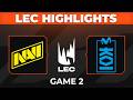 NAVI vs MKOI Highlights Game 2 | LEC 2026 Playoffs Upper Bracket | Natus Vincere vs Movistar KOI