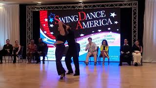 Faustine Lavie & Michael.  Swing Dance America 2024. Hustle Competition.