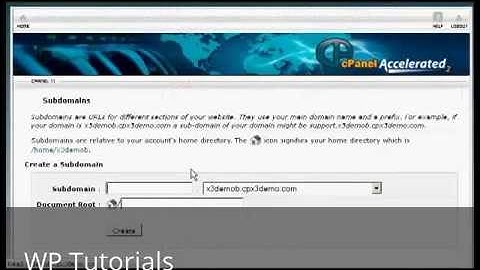 Video 1  Manage Subdomains and Add-on Domains