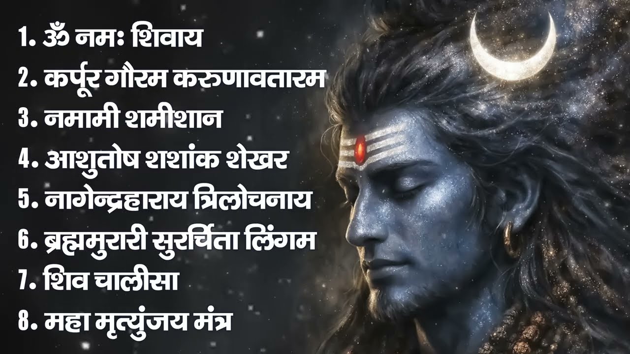 भक्ति भजन - आशुतोष शशाँक शेखर, कर्पूर गौरम करुणावतारं, ॐ नमः शिवाय, शिव अमृतवाणी व शिव आरती