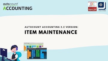 [AutoCount Accounting 2.2] Item Maintenance