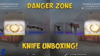UNBOXING 2 KNIVES!!!! 90 DANGER ZONE CASE OPENING!