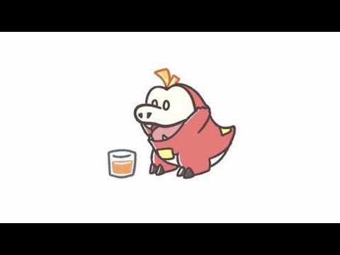ジュースが飲みたいホゲータ/Fuecoco trying to drink juice