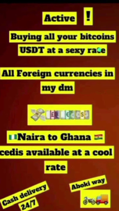 Send and receive money from Nigeria, Ghana, Cameroon, Togo, China RMB and all Crypto Currencies💱💱💱