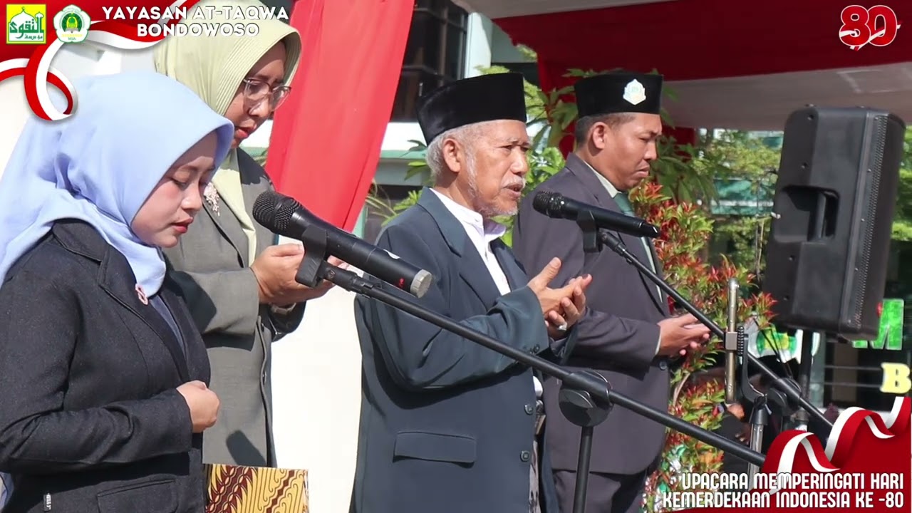 UPACARA MEMPERINGATI HUT RI KE 80 - MI AT-TAQWA BONDOWOSO