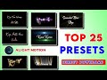 Gambar cover Top 25 🔥 Text Animation Presets / Alight Motion Text Presets Download Free
