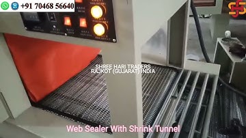 Web Sealer Machine with shrink tunnel machine in Rajkot Mo: 07046856640 #shortsvideo #reels