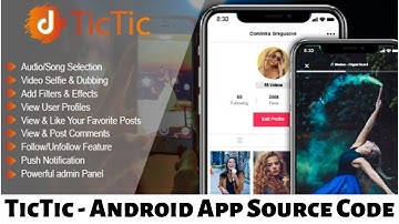 TicTic - Android app Source code free download || how to make tikok app || tiktok app source code